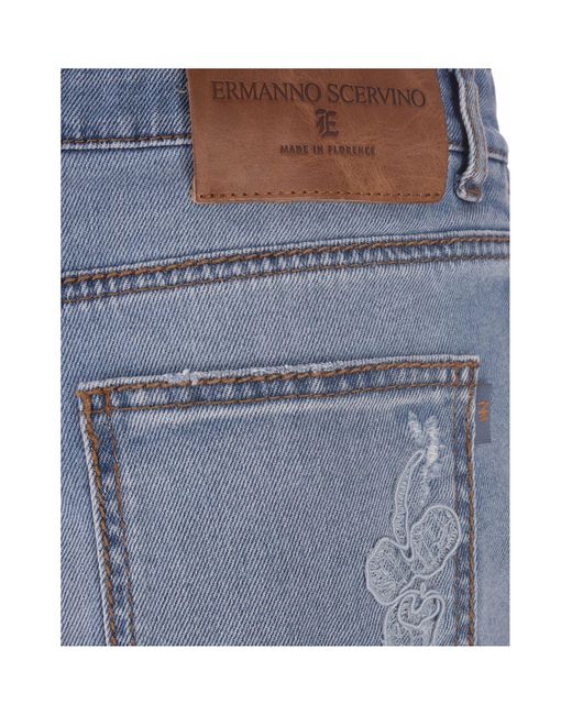 Short en jean Ermanno Scervino en coloris Blue