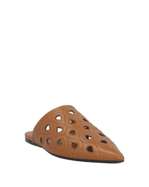 High Brown Mules & Clogs
