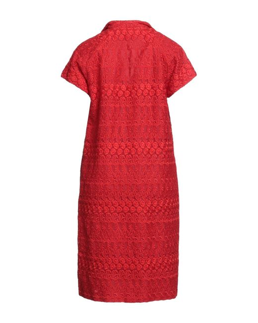 Giambattista Valli Red Midi Dress