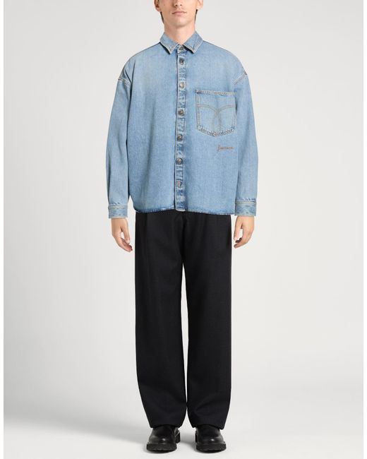 Fiorucci Blue Denim Shirt Cotton for men