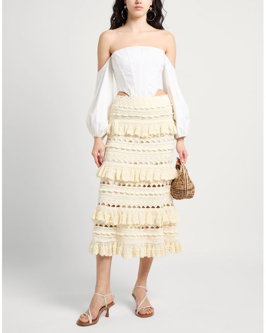 Zimmermann Natural Midi Skirt