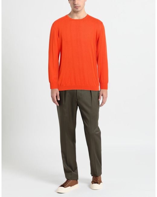 Amaranto Orange Sweater Cotton for men