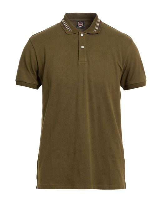 Colmar Green Polo Shirt Cotton, Elastane for men