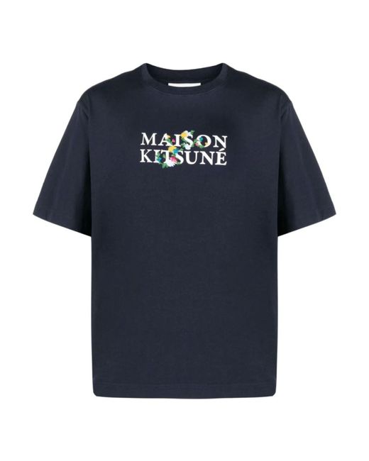 T-shirt di Maison Kitsuné in Blue da Uomo