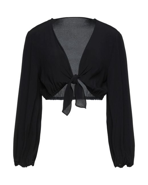Jucca Black Wrap Cardigans Acetate, Silk
