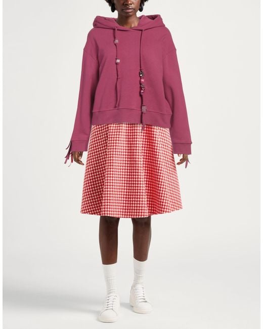 Dondup Red Sweatshirt Cotton, Elastane
