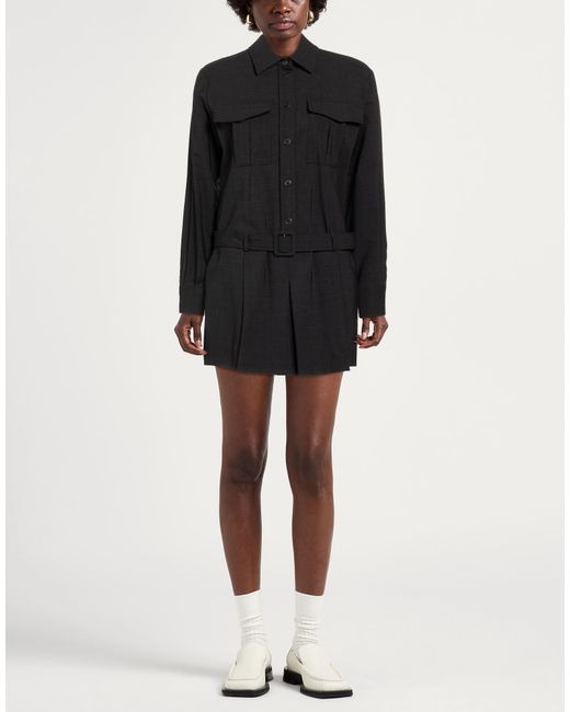 P.A.R.O.S.H. Black P.A.R.O..H. Mini Dress Virgin Wool, Elastane