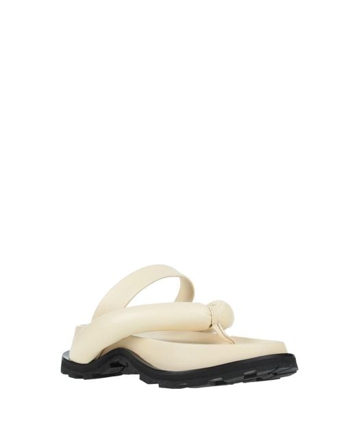 Jil Sander White Thong Sandal