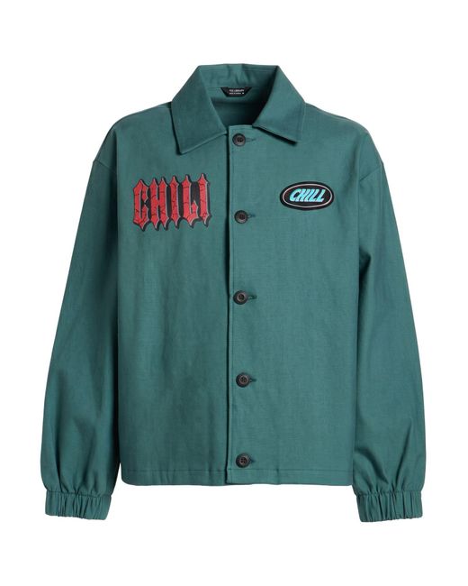 Tee Library Green Deep Jacket Cotton, Polyurethane for men