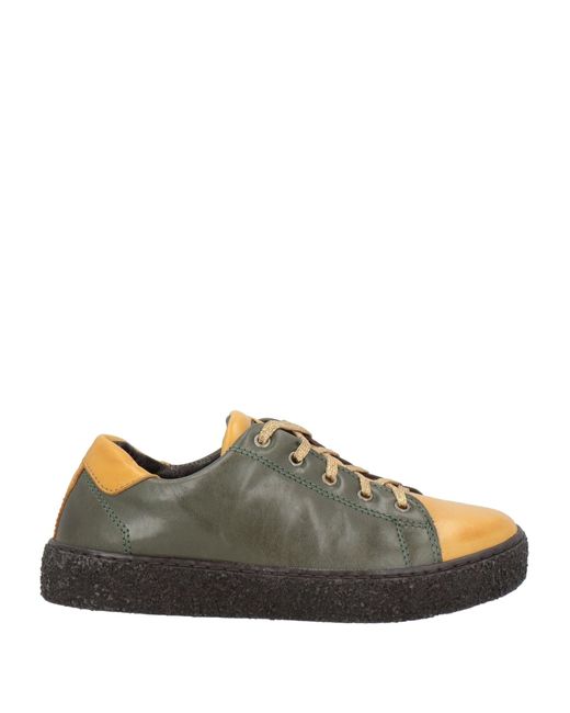Cerruti 1881 Green Military Sneakers Calfskin