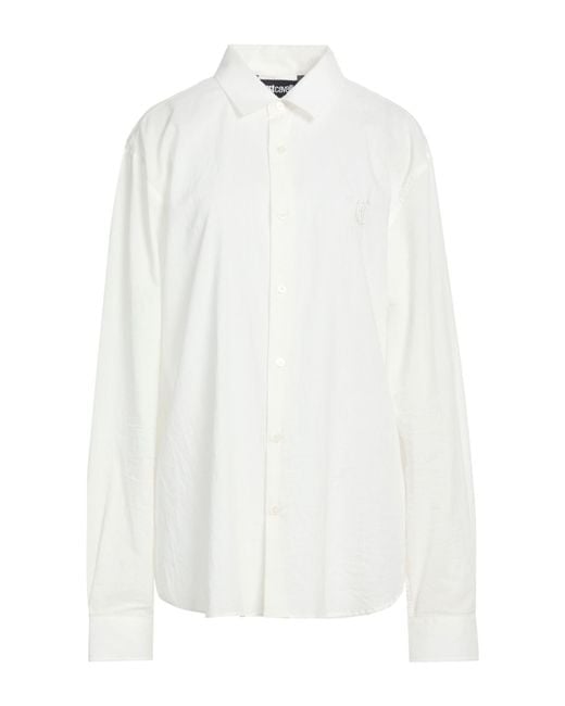 Just Cavalli White Shirt Cotton for men