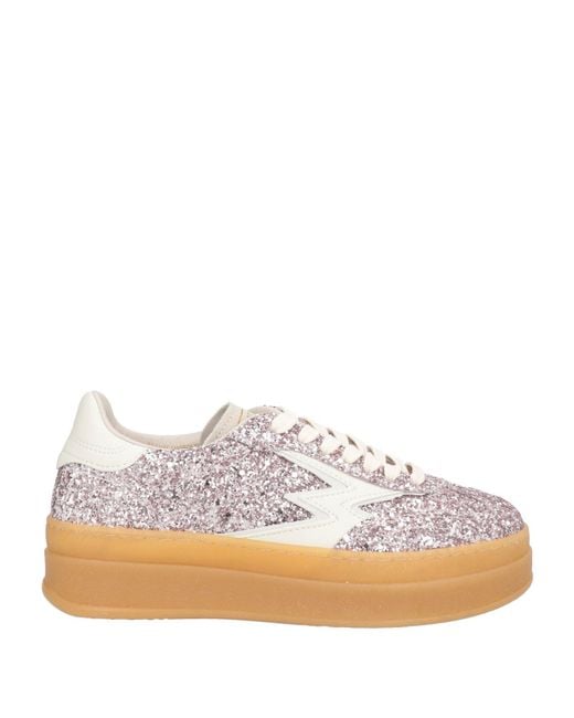 Moaconcept White Sneakers Leather, Textile Fibers