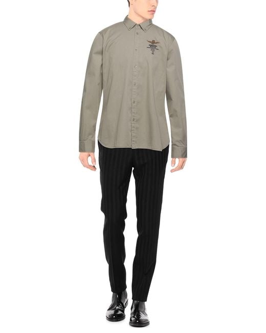 Aeronautica Militare Gray Shirt for men