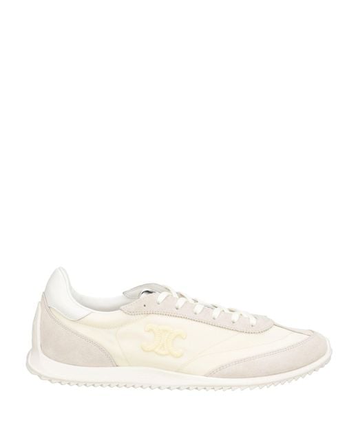 Céline Natural Cream Sneakers Textile Fibers, Calfskin
