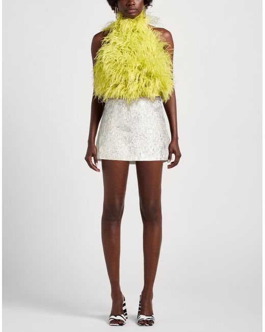 Ganni Natural Mini Skirt