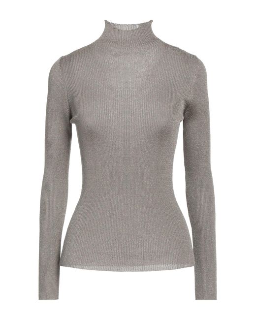 Twinset Gray Turtleneck Viscose, Polyester, Polyamide