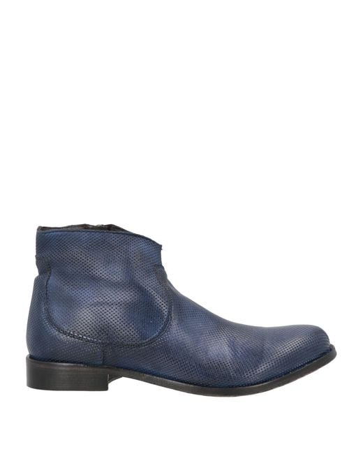 JP/DAVID Blue Ankle Boots Leather