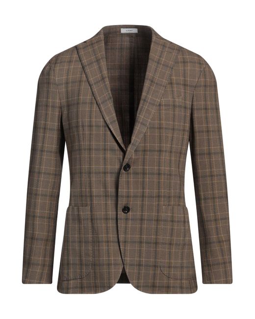 Boglioli Brown Blazer Virgin Wool for men