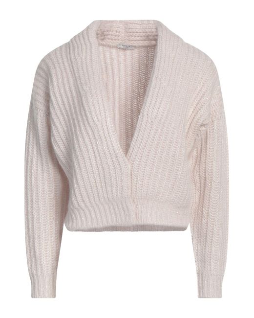 Peserico Pink Blush Cardigan Baby Alpaca Wool, Nylon, Virgin Wool, Polyester