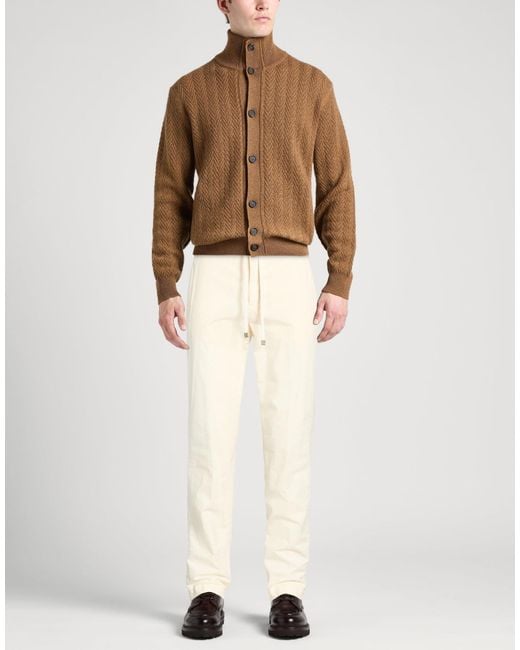 Peserico Natural Pants Cotton, Lyocell, Elastane for men