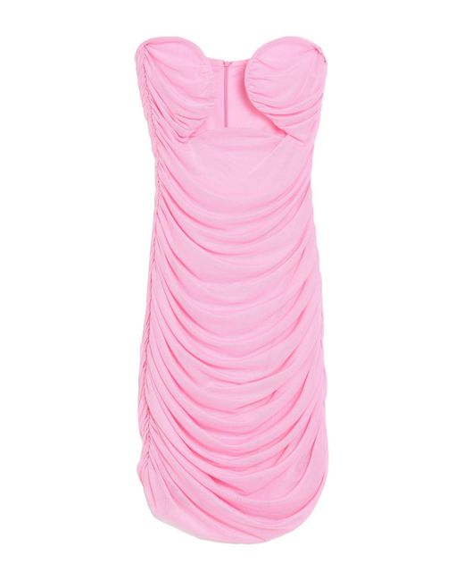 VANESSA SCOTT Pink Mini Dress Polyester, Elastane