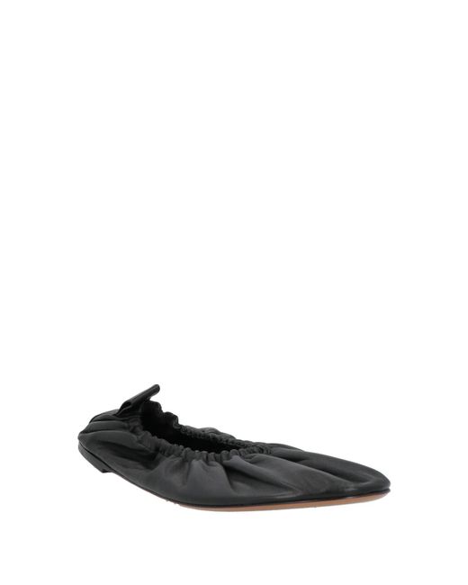 The Row Black Ballet Flats