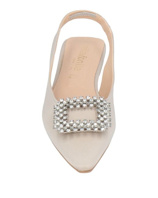 Nila & Nila Natural Ballet Flats Textile Fibers