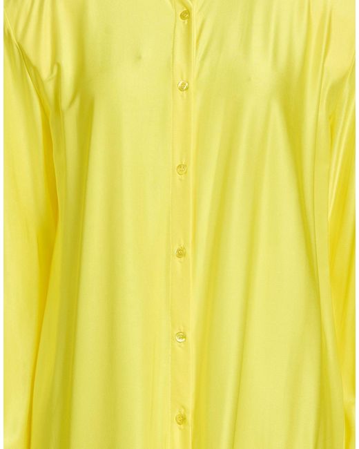 Alexandre Vauthier Yellow Shirt Viscose, Elastane