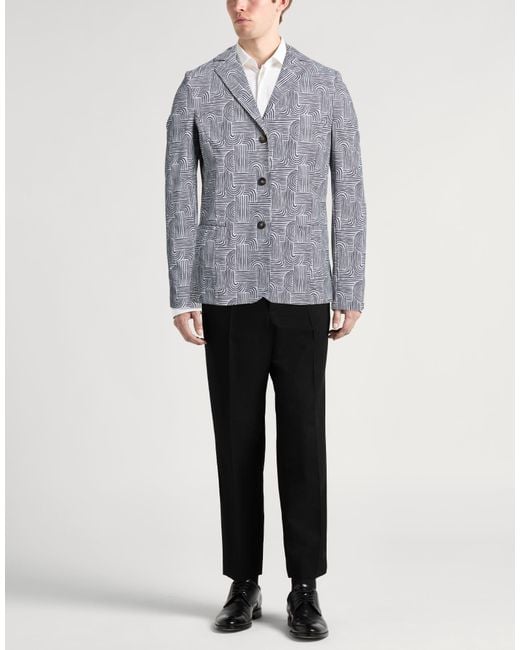 Rrd Gray Blazer Polyamide, Elastane for men