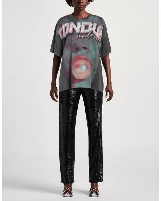 Dondup Black T-Shirt Cotton
