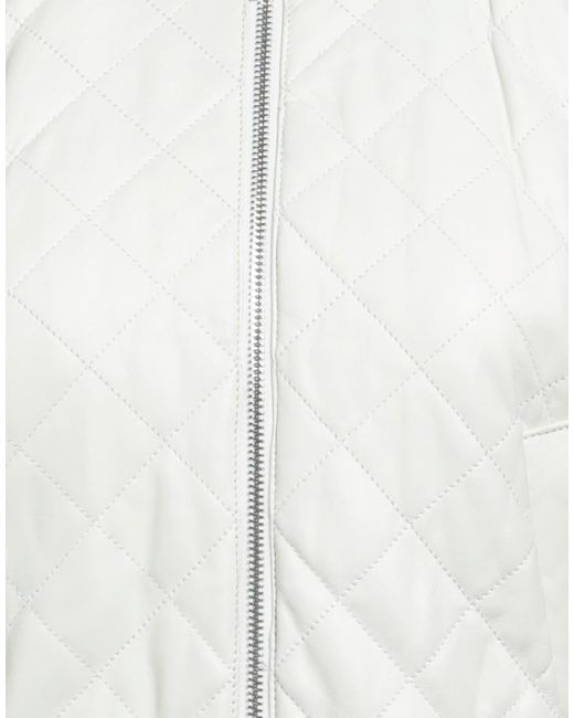 Peuterey White Cream Jacket Leather