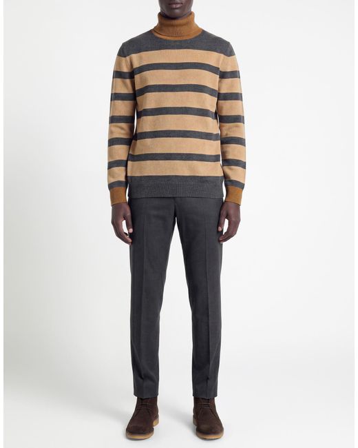 Dondup Gray Sand Turtleneck Wool, Cashmere for men