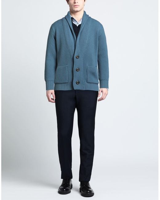 FILIPPO DE LAURENTIIS Blue Cardigan for men