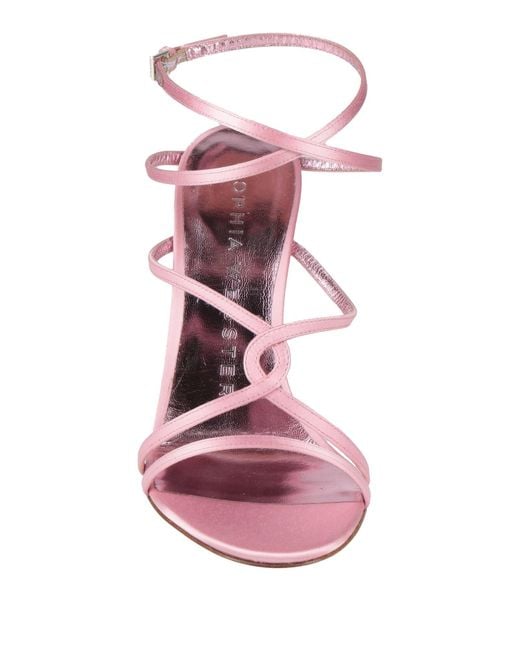 Sophia Webster Pink Sandals Textile Fibers, Leather