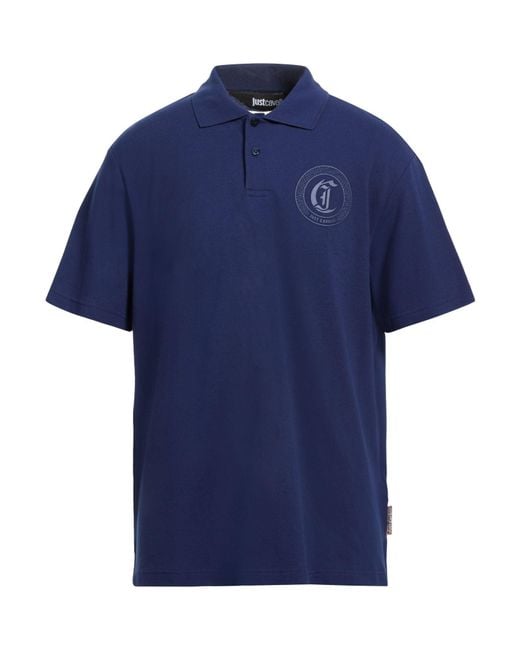 Just Cavalli Blue Polo Shirts for men