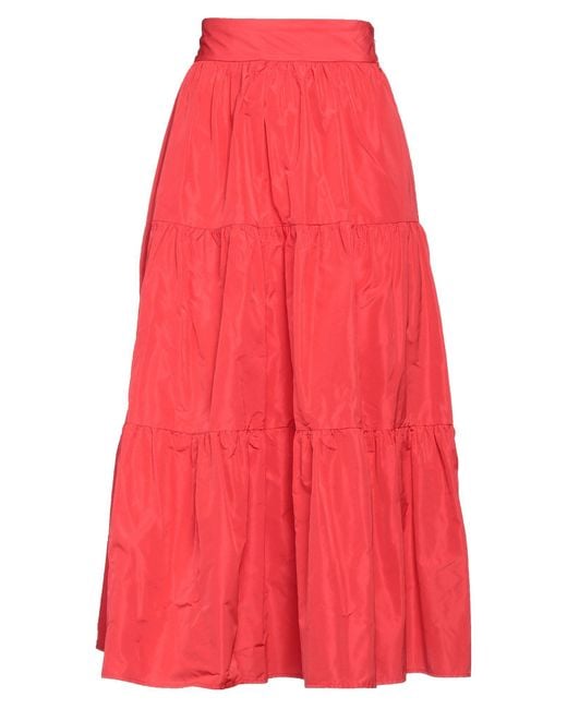 Liu Jo Red Midi Skirt