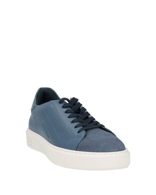 Baldinini Blue Sneakers Calfskin for men