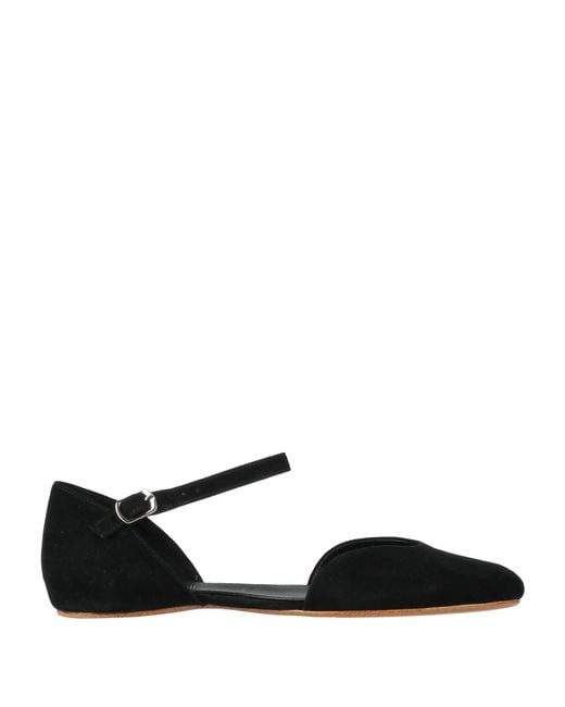 Jeffrey Campbell Black Ballet Flats Leather