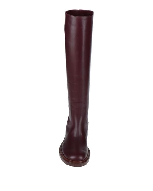 Tod's Red Boot Soft Leather