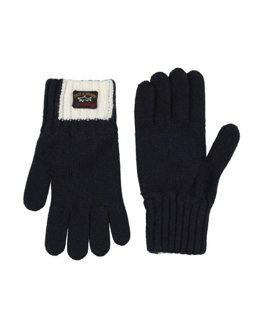 Paul & Shark Blue Midnight Gloves Virgin Wool for men