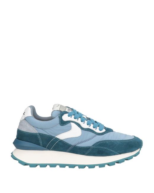 Voile Blanche Blue Deep Sneakers Leather, Textile Fibers