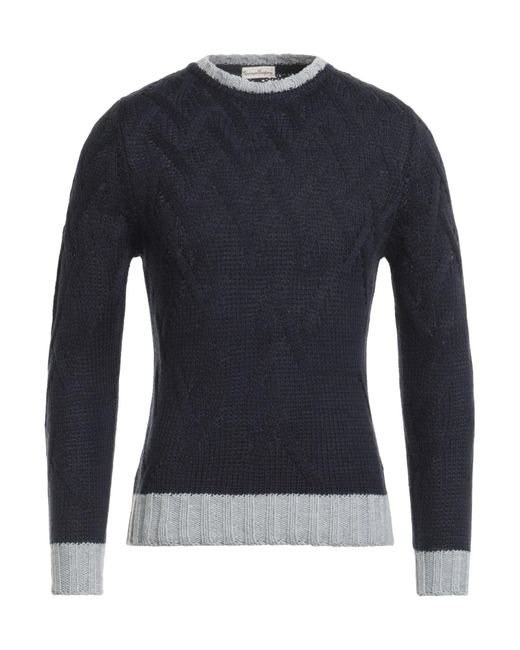 Cashmere Company Blue Midnight Sweater Merino Wool for men