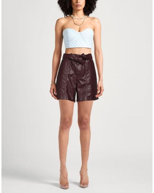 Iceberg Purple Shorts & Bermuda Shorts Polyester, Polyurethane Coated