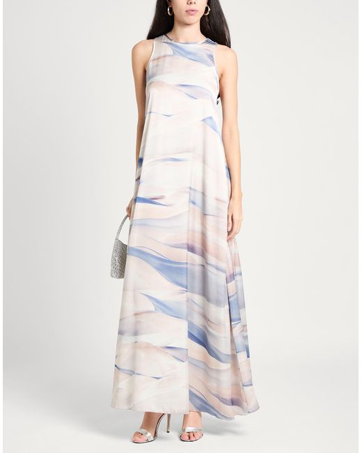 Peserico White Maxi Dress Polyester