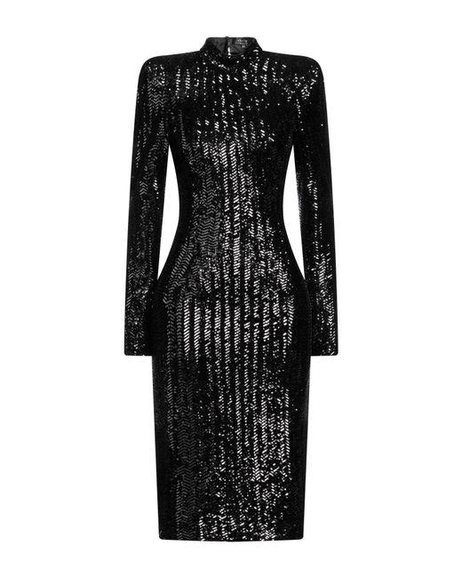 W Les Femmes By Babylon Black Midi Dress