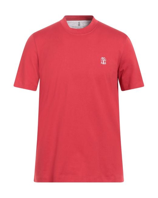 Brunello Cucinelli T-shirts in Red für Herren