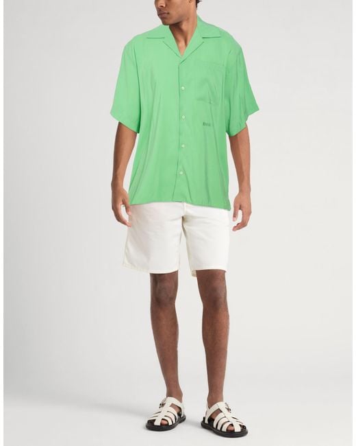 MSGM Green Shirt Viscose, Polyester for men