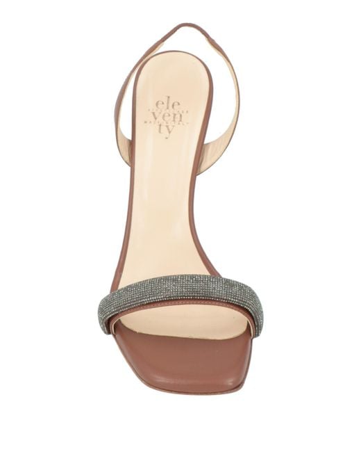 Eleventy Pink Sandals Leather