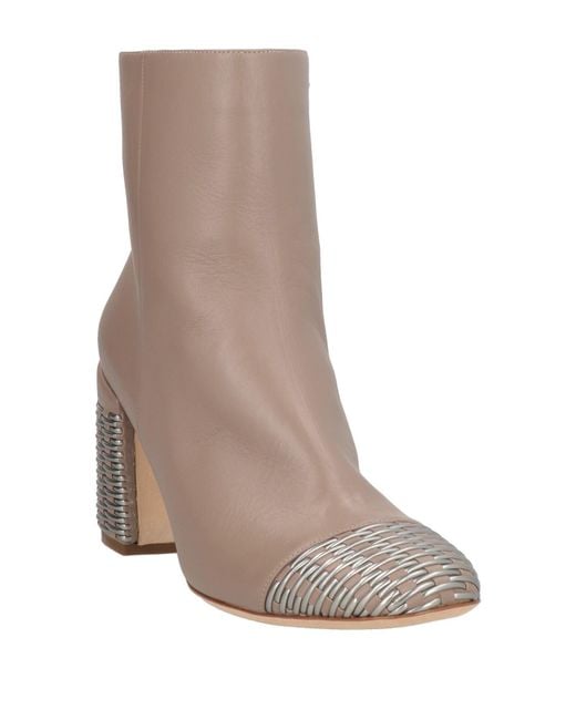 Rodo Brown Taupe Ankle Boots Goat Skin