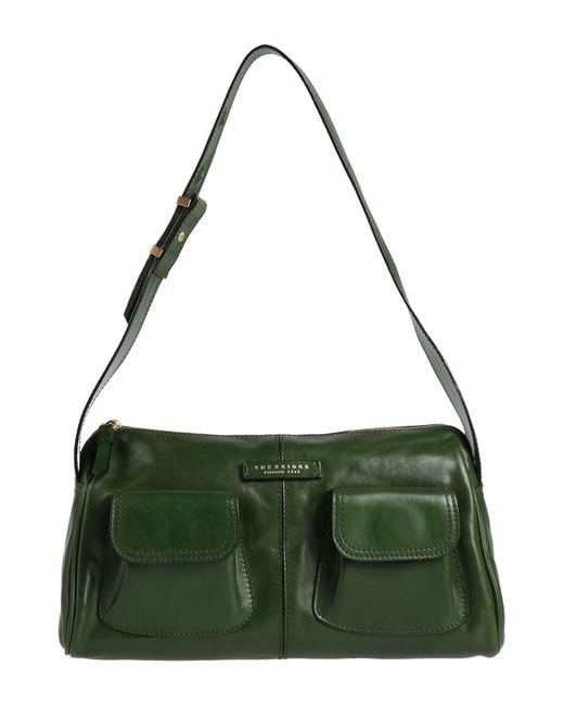The Bridge Green Dark Shoulder Bag Leather